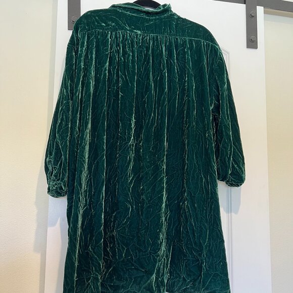 FREE PEOPLE LUX VELVET SHIRT DRESS - Picture 4 of 6